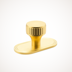 Barwick | Ridged Cabinet Knob with Backplate