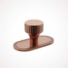 Barwick | Ridged Cabinet Knob with Backplate