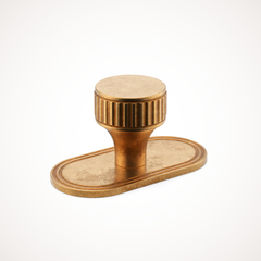 Barwick | Ridged Cabinet Knob with Backplate
