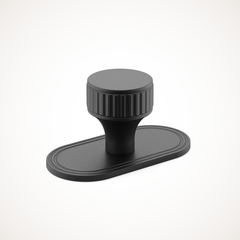 Barwick | Ridged Cabinet Knob with Backplate