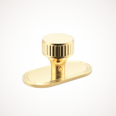 Barwick | Ridged Cabinet Knob with Backplate