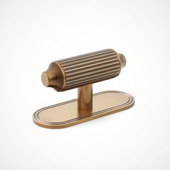 Barwick | Ridged T-Bar Handle with Backplate