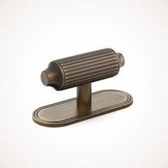 Barwick | Ridged T-Bar Handle with Backplate