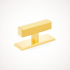 Digbeth | Ridged T-Bar Handle with Backplate