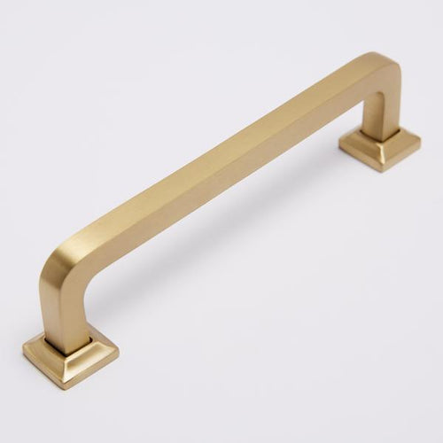 Lincoln Brass Knurled Pull Handle with Backplate
