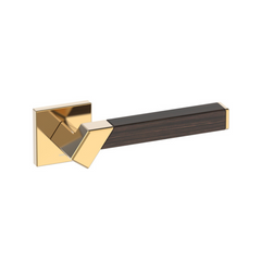 Kawajun - Solid Brass and K-Wood Door Leverset TBT