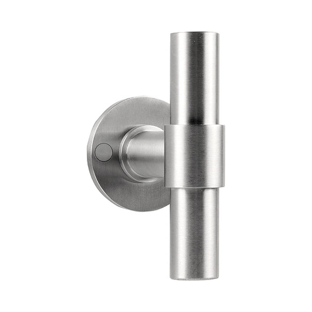 Formani - One - PBT100V Solid Front Door Knob Fixed on Rose