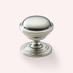 Saturn Solid Brass Round Cabinet Knob