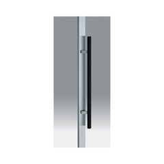 Kawajun - AT432 J-Wood and Brushed Stainless Steel Door Pull Handle