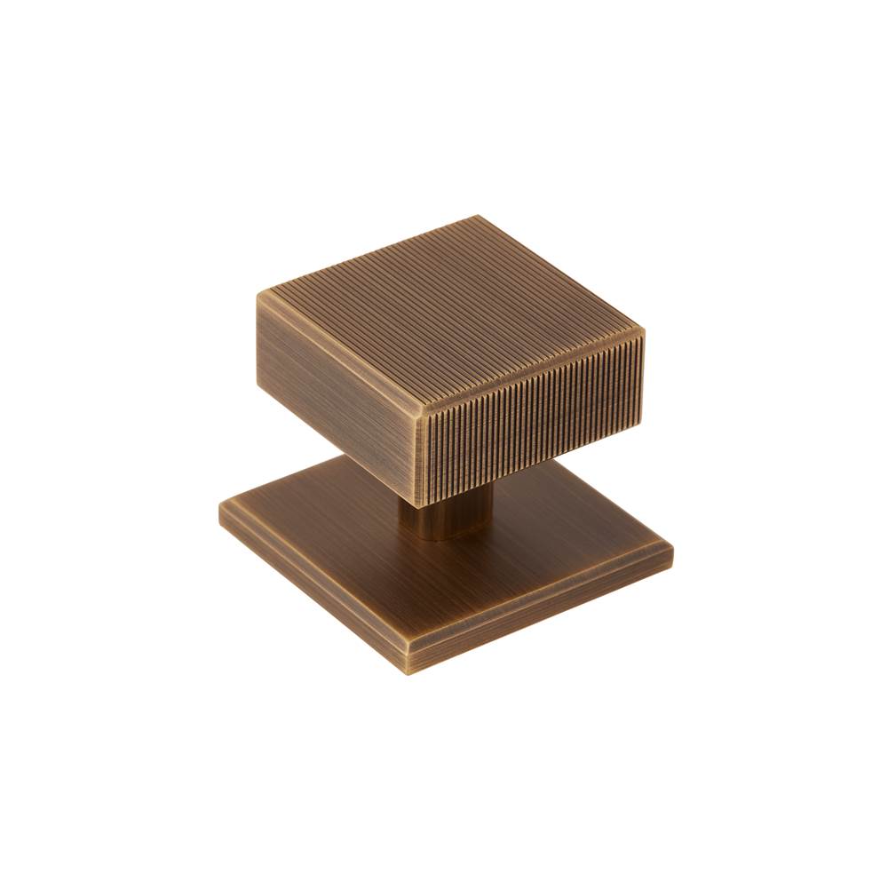 Digbeth Solid Brass Square Cabinet Knob with Plate