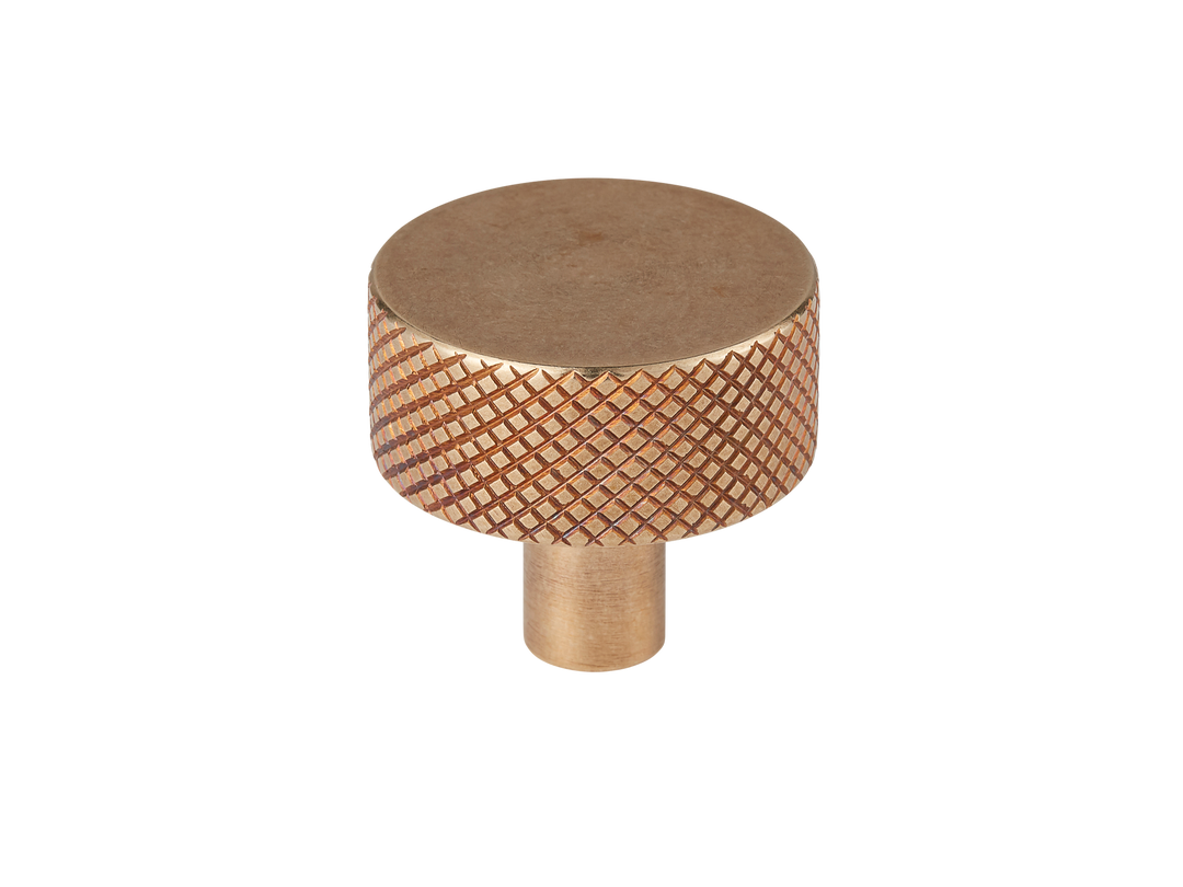 Mix1 Solid Brass Diamond Knurled Cabinet Knob