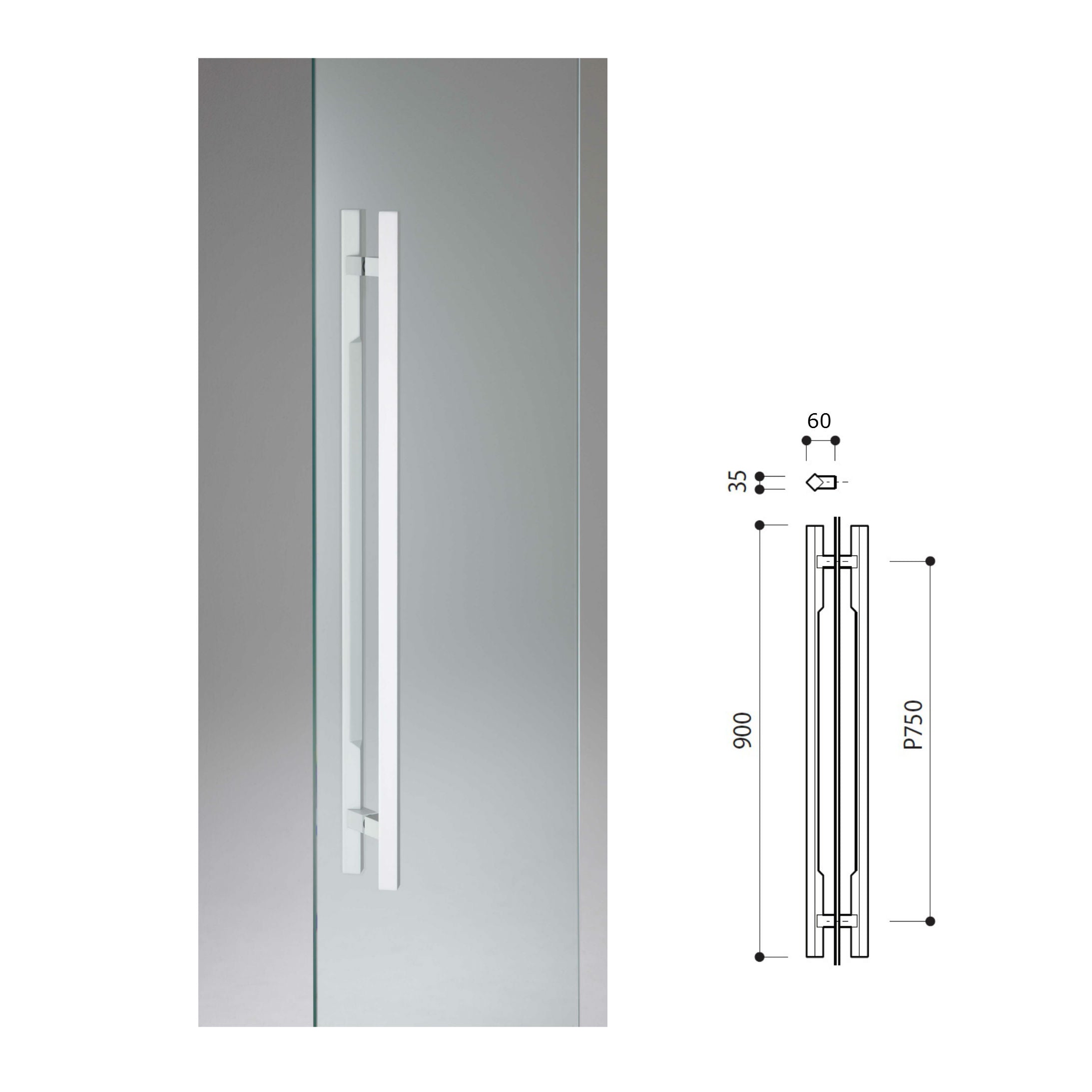 Kawajun -Door Pull Handle L900mm - DA-107