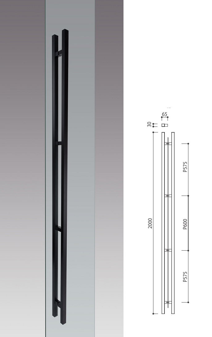 Kawajun - Door Pull Handle L2000mm DA-144