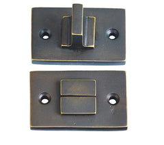 Rectangular Solid Brass Privacy turn