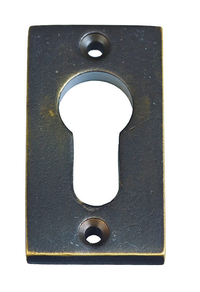 Rectangle Solid Brass Euro Escutcheon