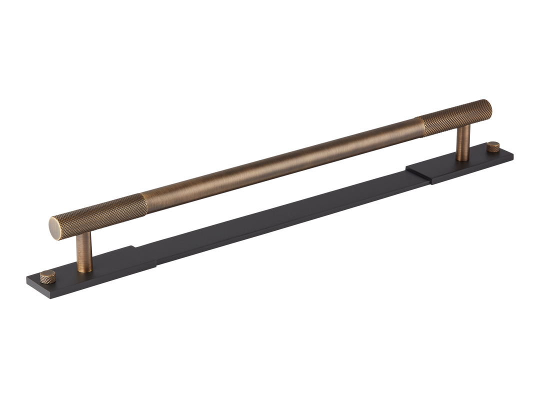 Mix1 Diamond Knurled Appliance Pull Handle with Back Plate