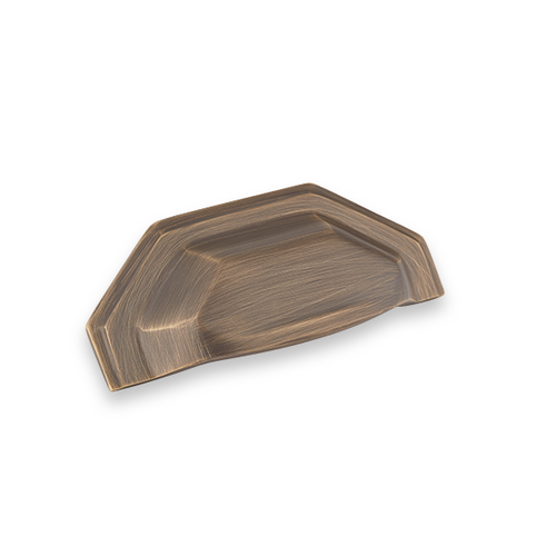 Crossways Solid Brass Plated Cabinet Handle / Drawer Pull
