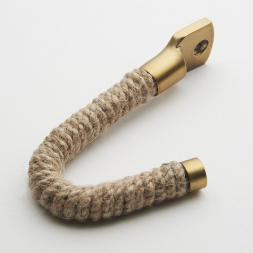 Rope Hook - Jute on Brass