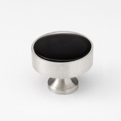 Satin Pewter & Cattle Bone Knob H096